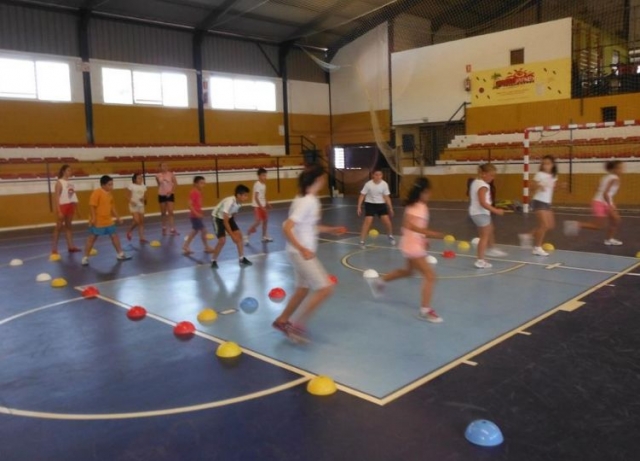  playing in a sports center 